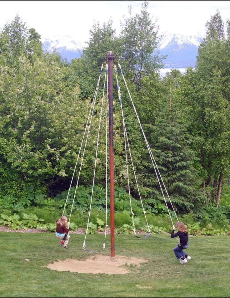 Backyard Maypole Swings