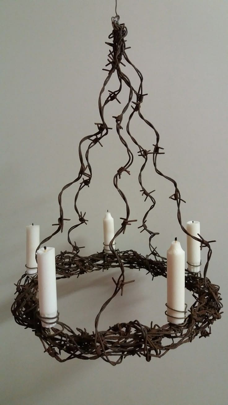 Barbed Wire Candle Chandelier