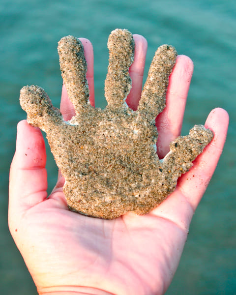 Beach Sand Handprint Keepsake