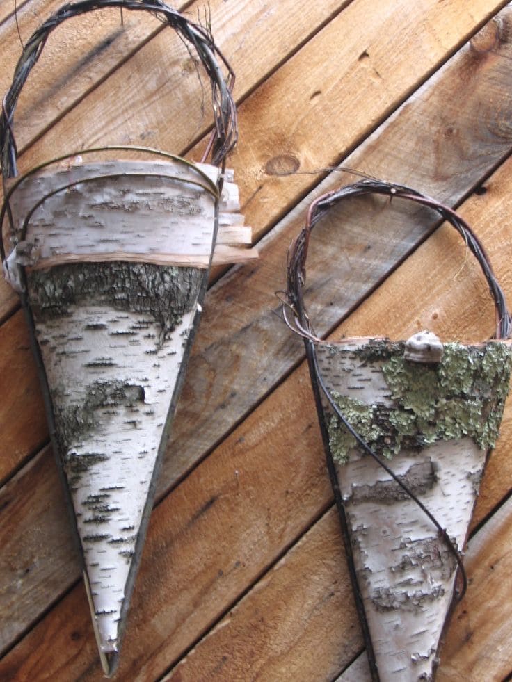 Birch Bark Wall Cones