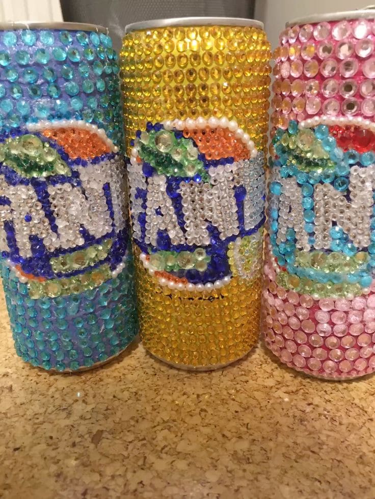 Blinged-Out Fanta Can Decor