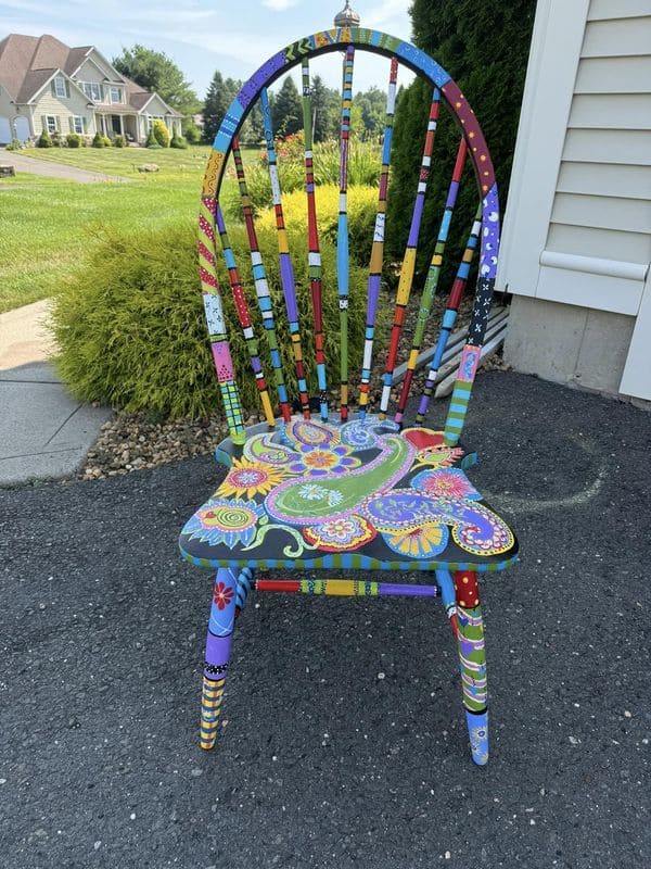 Boho Painted Chair Makeover