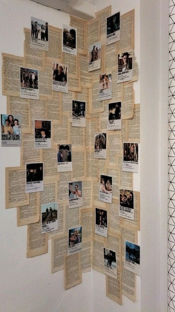 Book Page and Movie Wall Collage