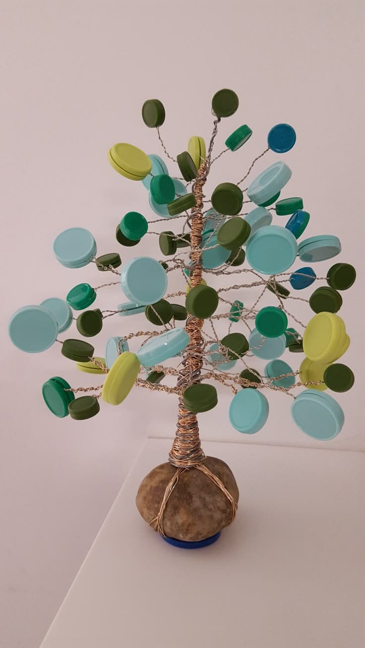 Bottle Cap Bonsai Tree Sculpture