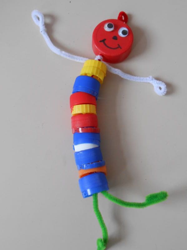 Bottle Cap Caterpillar Buddy