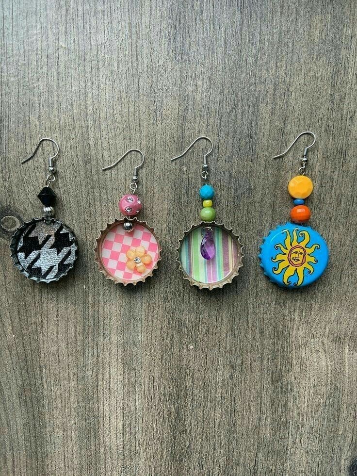 Bottle Cap Earrings