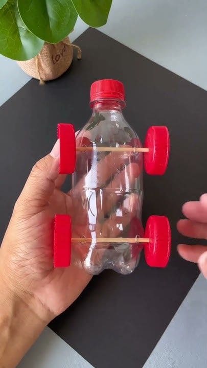 Bottle Car Toy Made From Recycled Materials