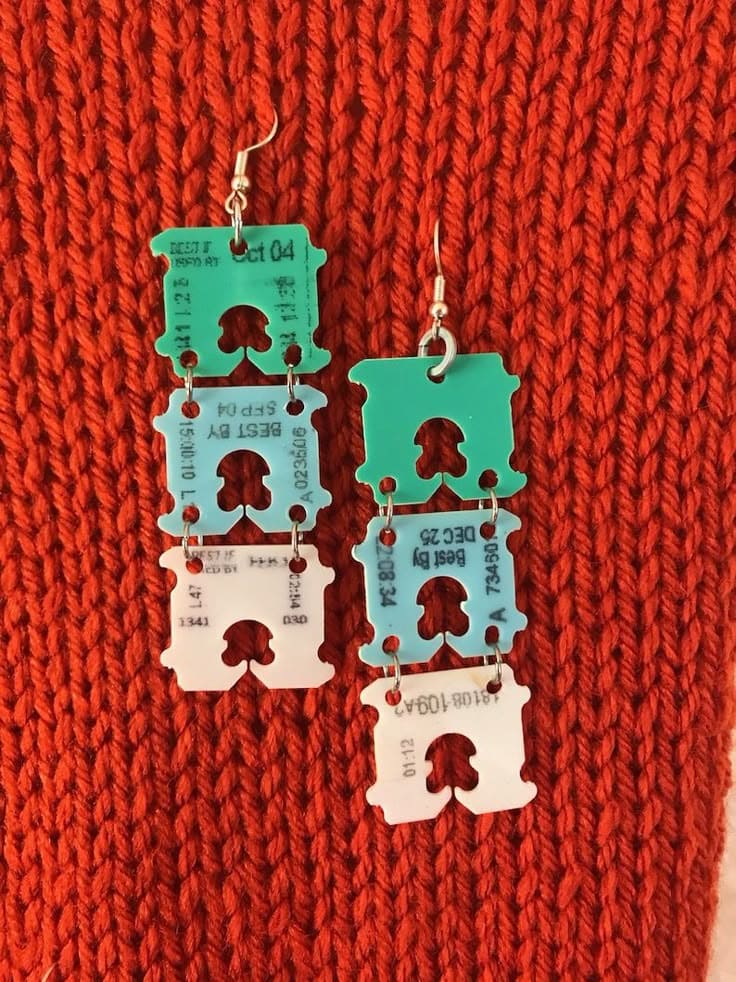 Bread Tag Cascade Earrings