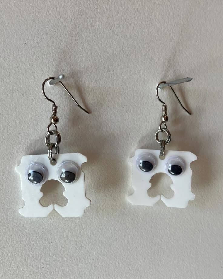 Bread Tag Earrings With a Quirky Soul