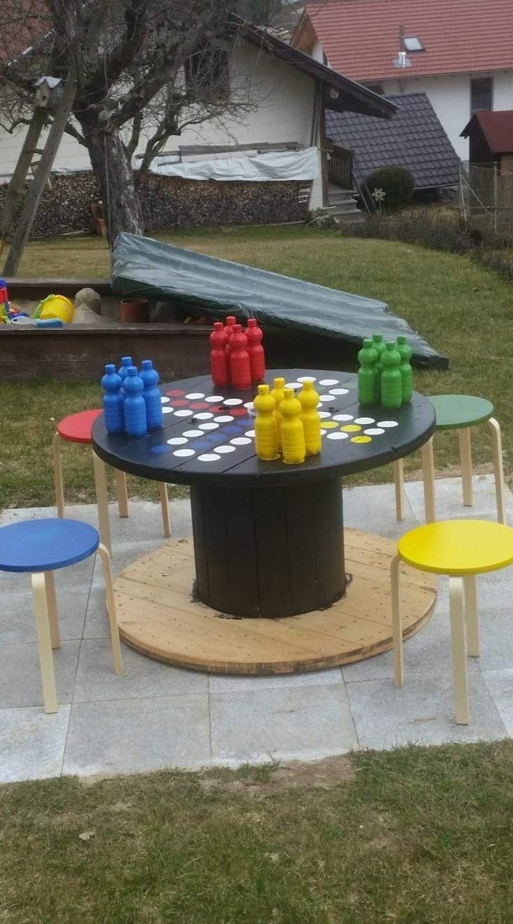 Cable Spool Outdoor Game Table