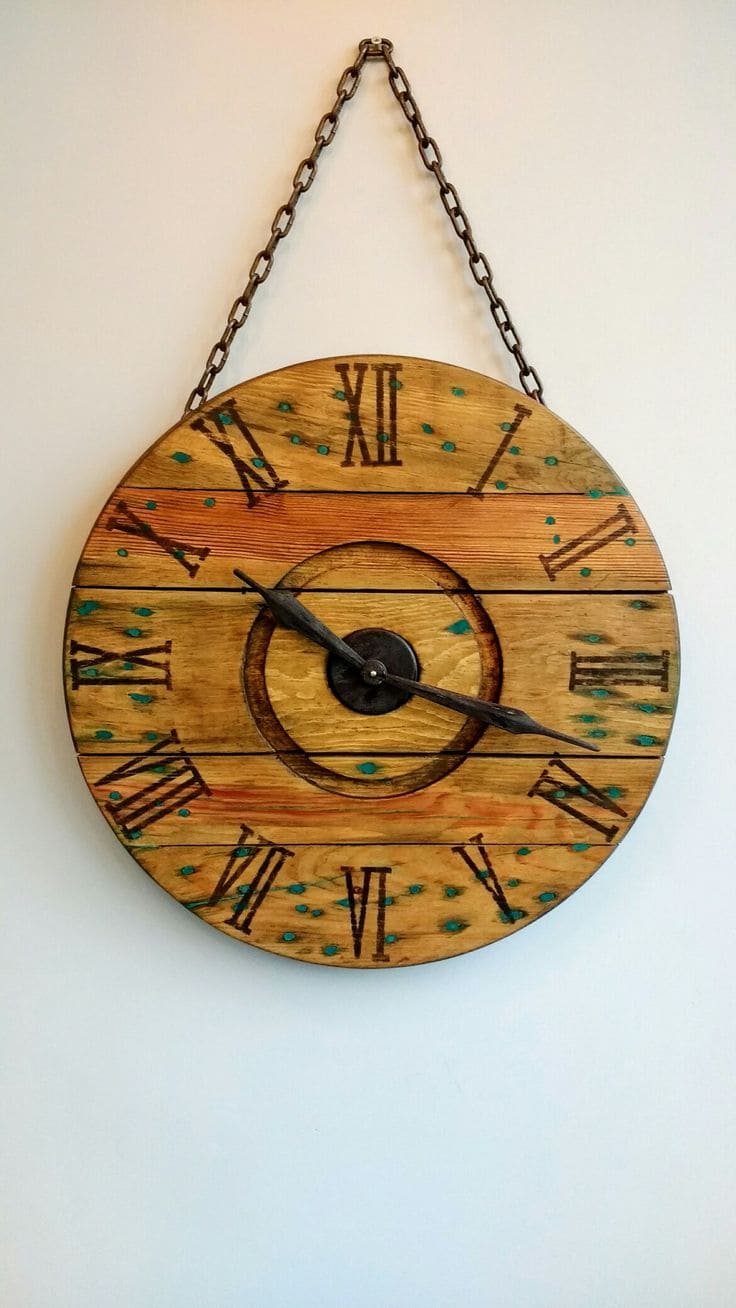 Cable Spool Wall Clock