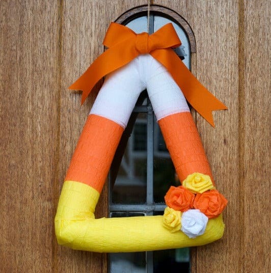 Candy Corn Triangle Wreath