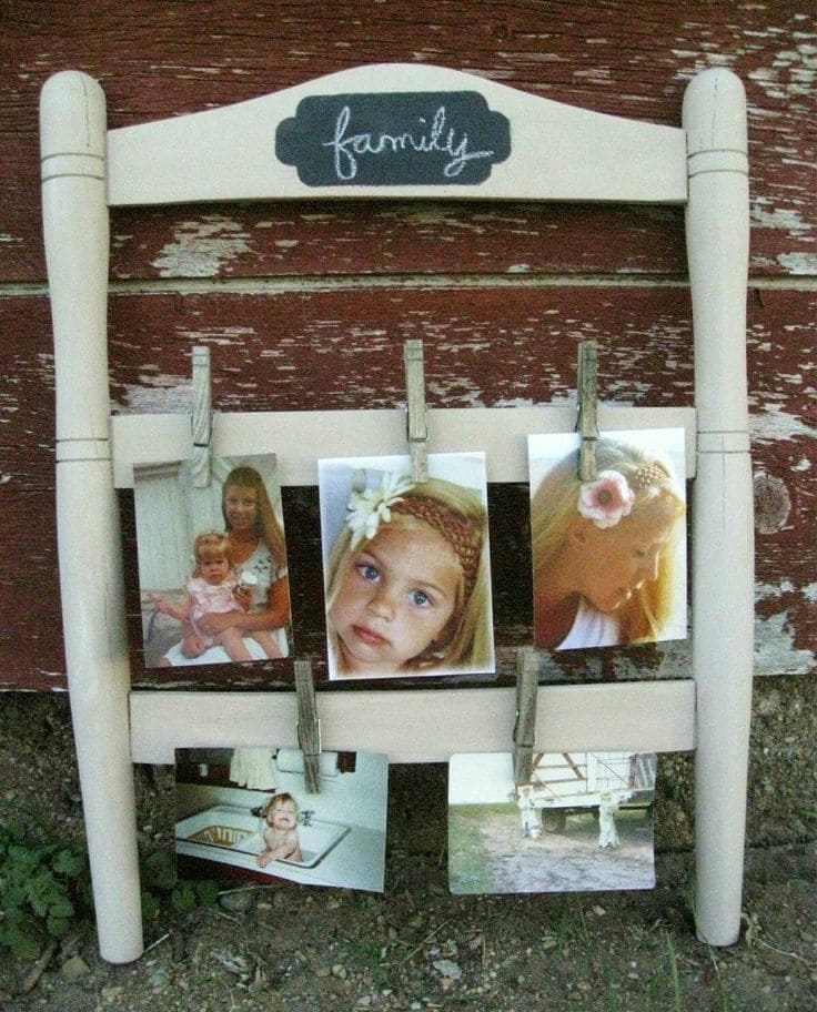 Chair Back Photo Display Frame