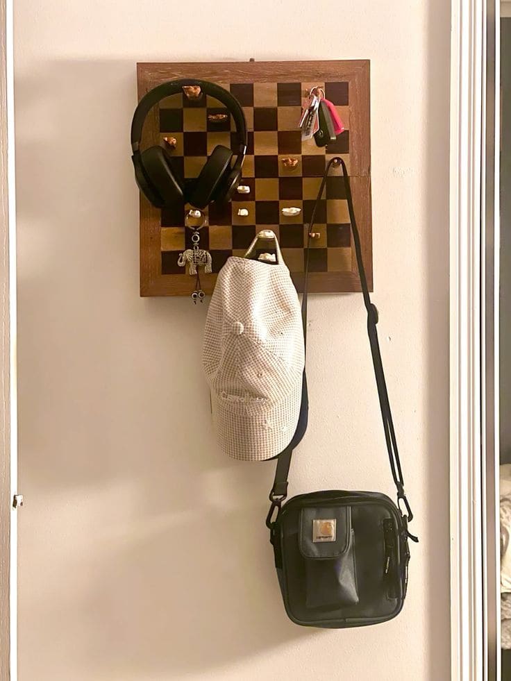 Chessboard Wall Hook Organizer
