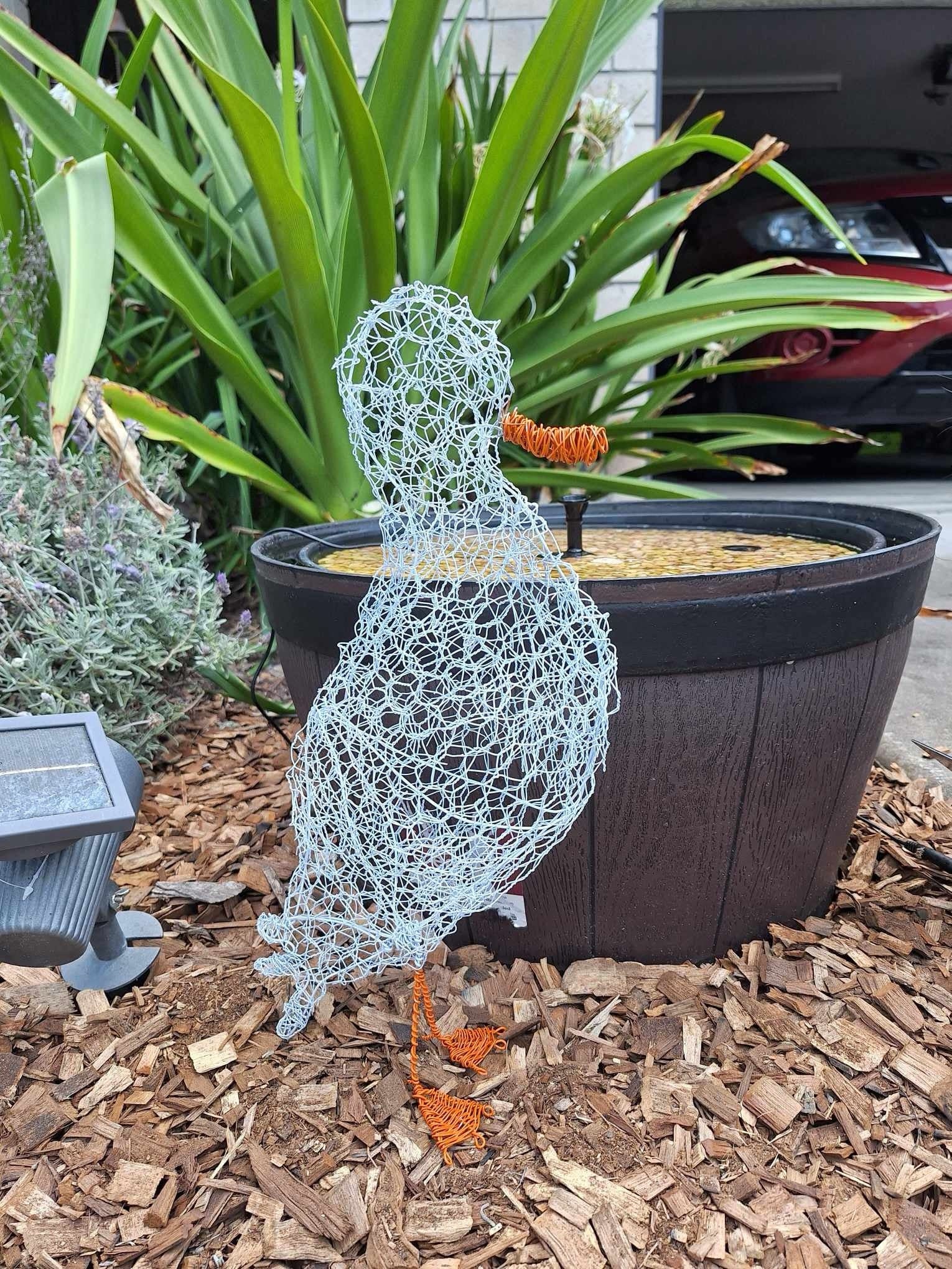 Chicken Wire Bird Sculpture