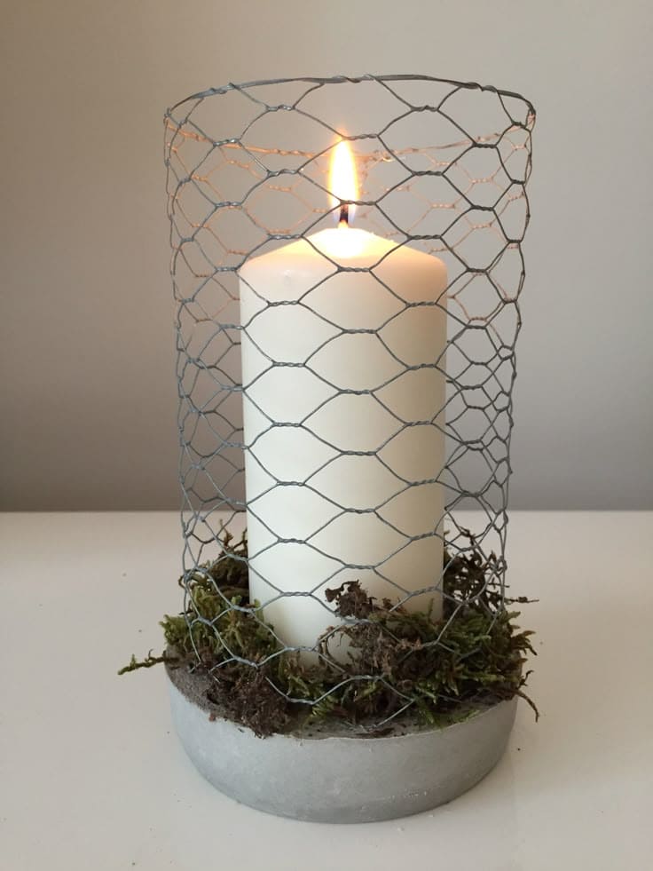 Chicken Wire Candle Holder