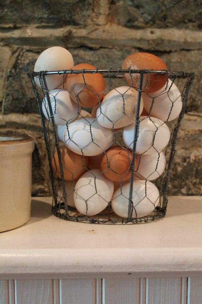 Chicken Wire Egg Basket