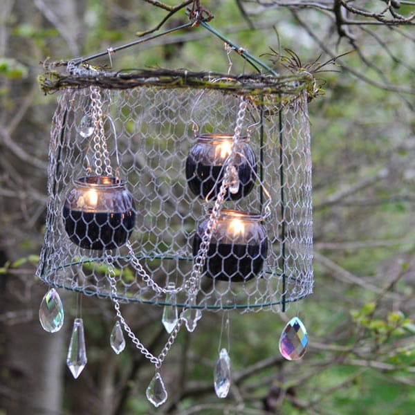 Chicken Wire Hanging Lantern