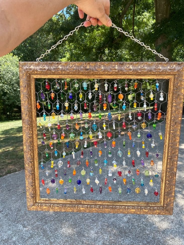 Chicken Wire Suncatcher