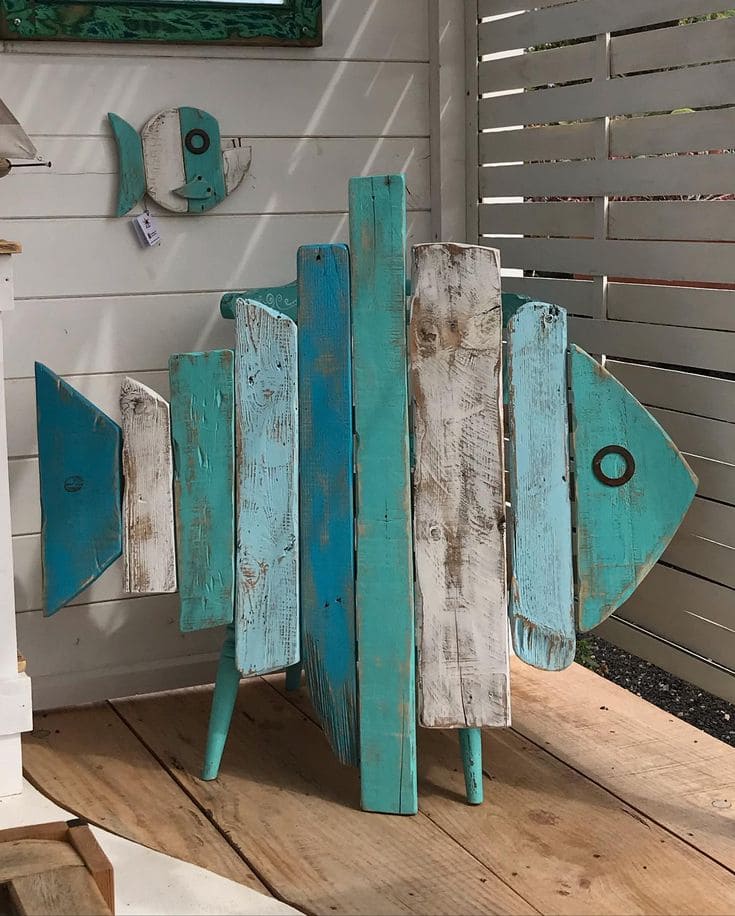 Coastal Pallet Fish Sculpture