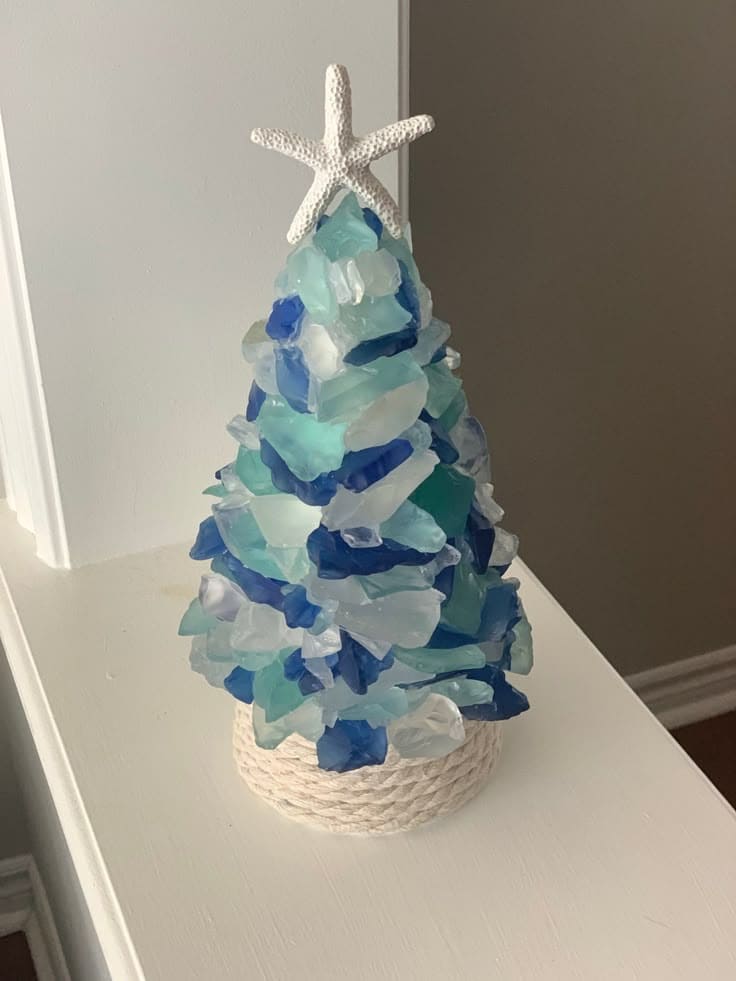 Coastal Sea Glass Christmas Tree