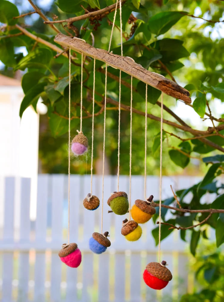 Colorful Acorn Wind Chime