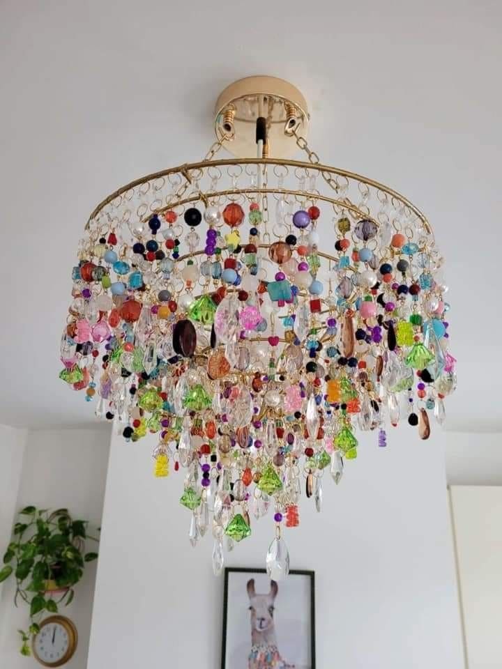 Colorful Beaded Chandelier