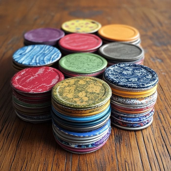 Colorful Mason Jar Lid Magnets