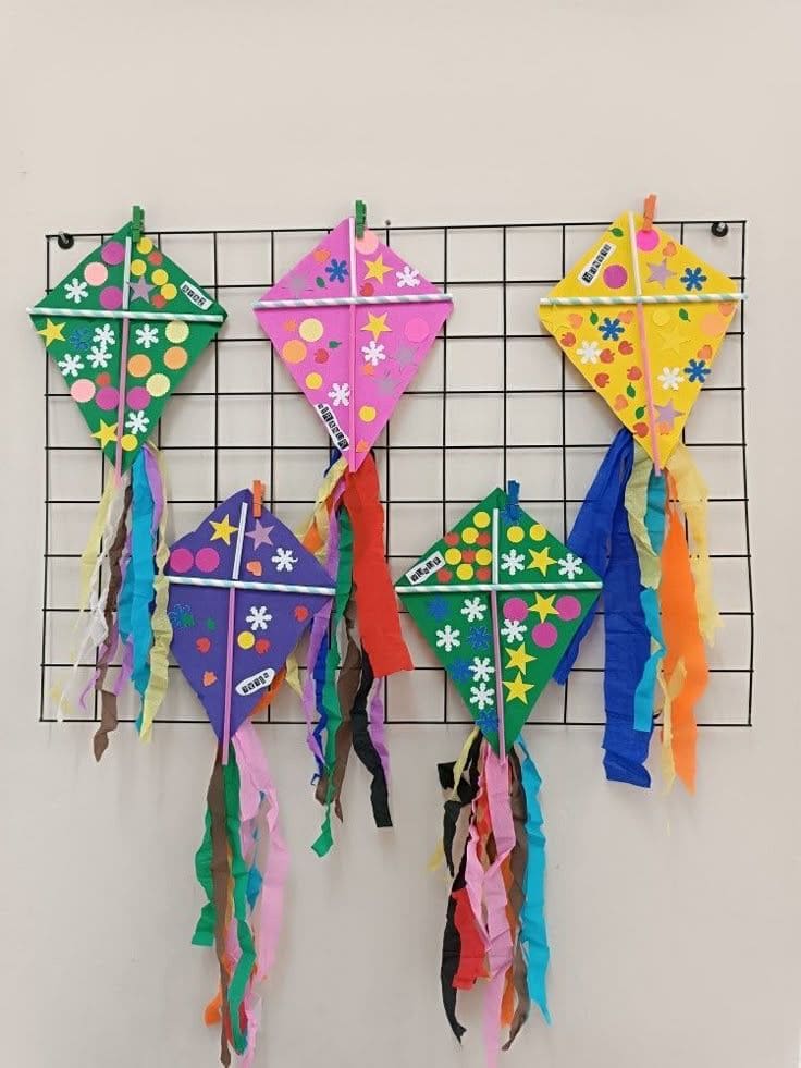 Colorful Paper Kites for Kids