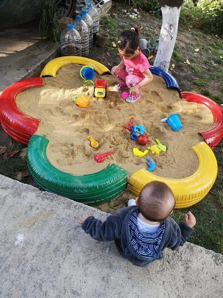 Colorful Tire Sandbox