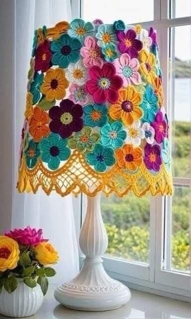 Crochet Bloom Lampshade