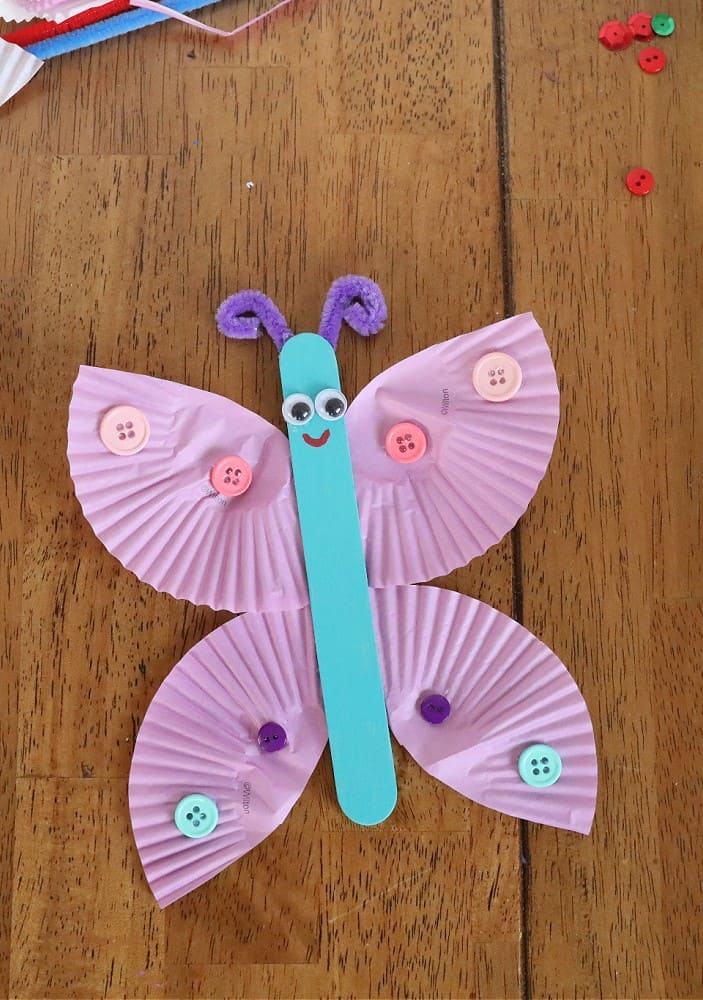 Cupcake Liner Butterfly Craft