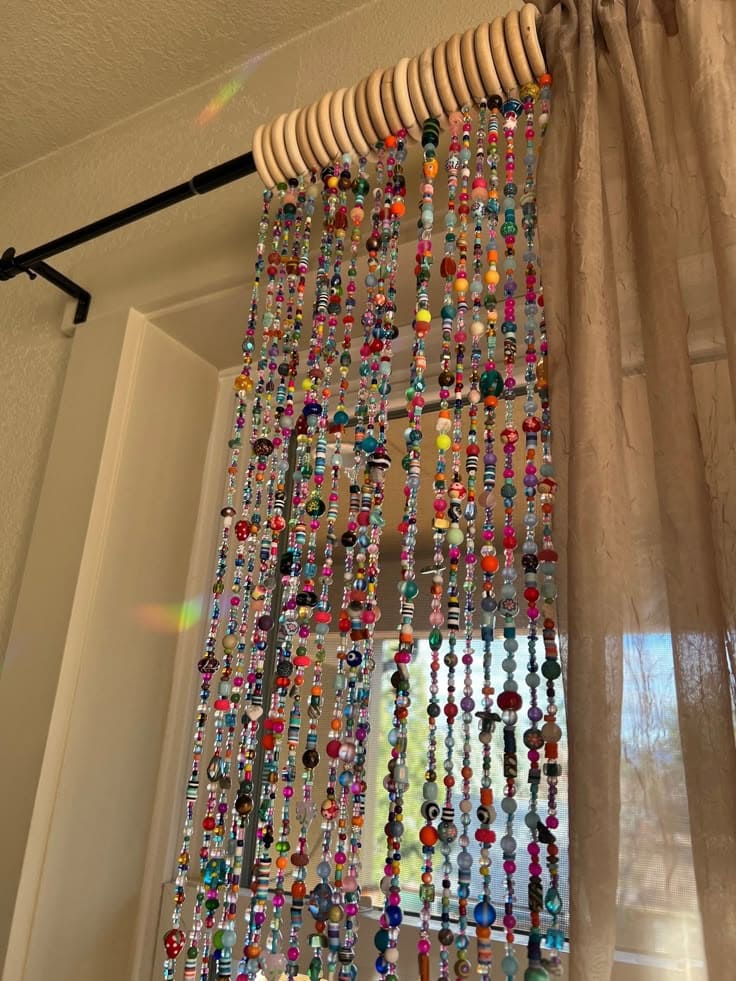 DIY Beaded Door Curtain