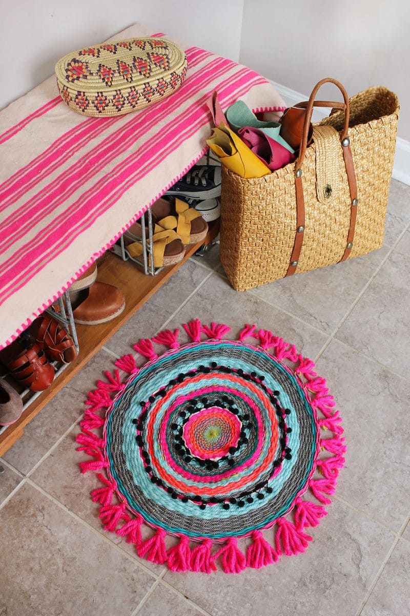 DIY Boho Fringe Rug