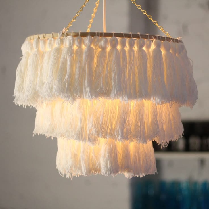 DIY Boho Tassel Chandelier