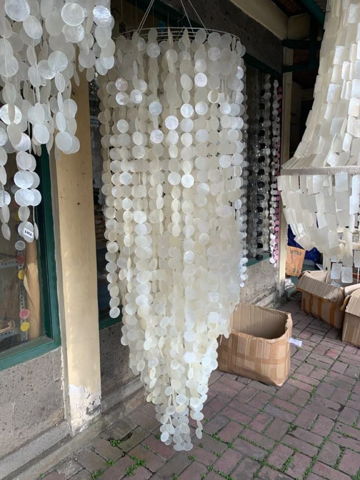 DIY Capiz Shell Chandelier