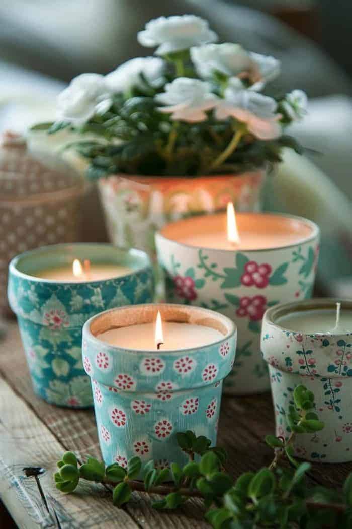 DIY Clay Pot Candles