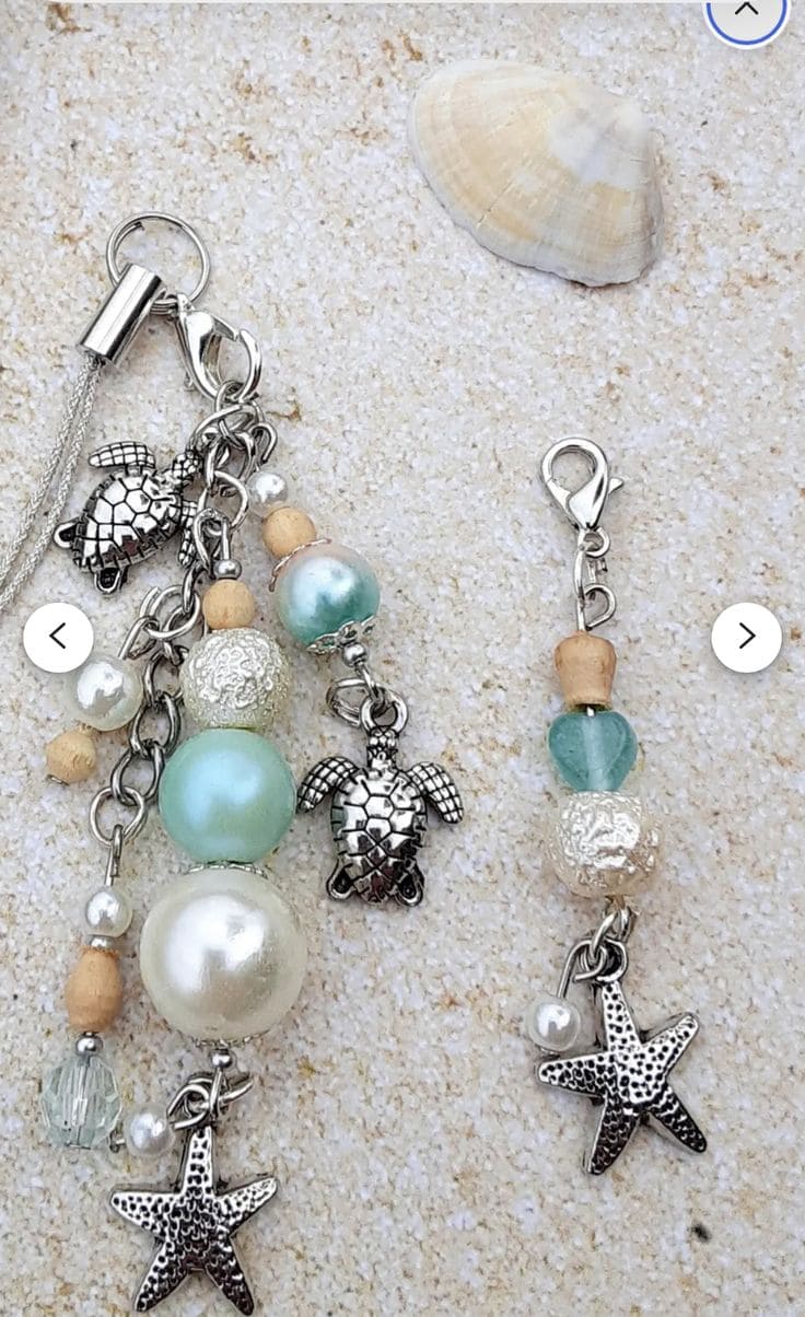 DIY Coastal Charm Keychains