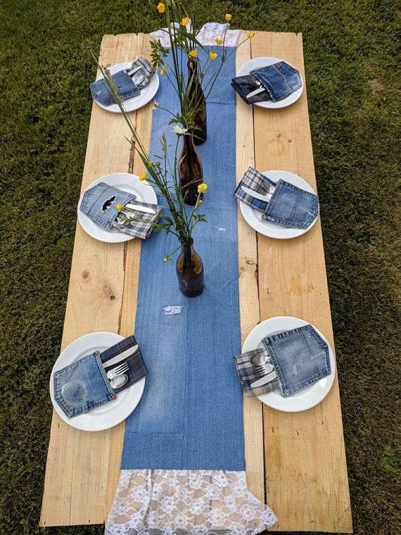 DIY Denim Table Decor Set