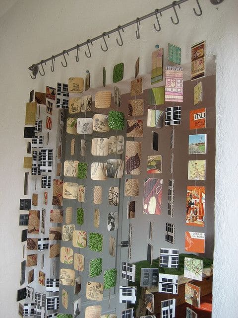 DIY Door Curtain from Recycled Cardboard