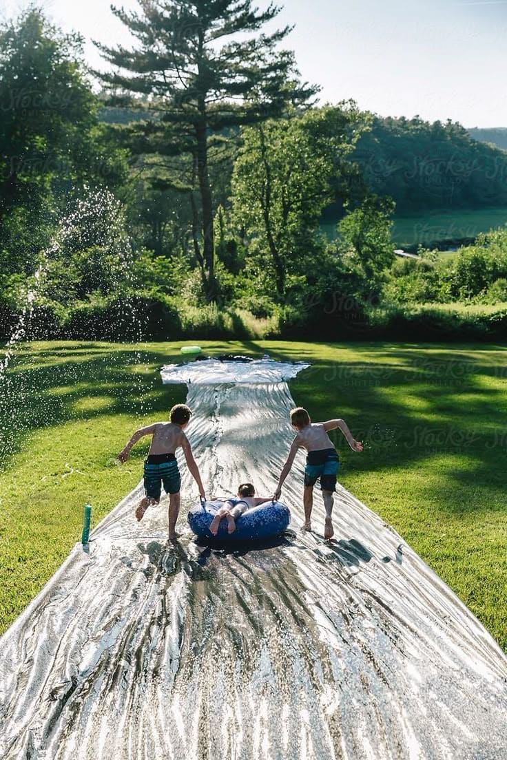 DIY Giant Backyard Slip and Slide