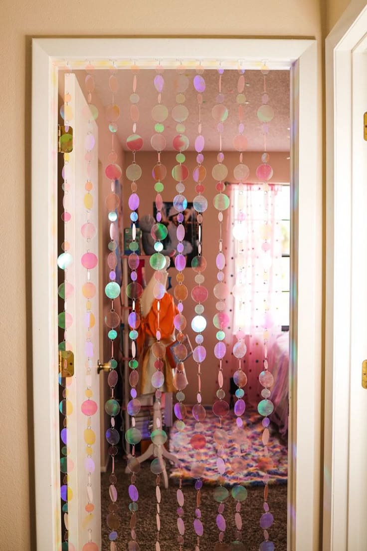 DIY Iridescent Bead Curtain