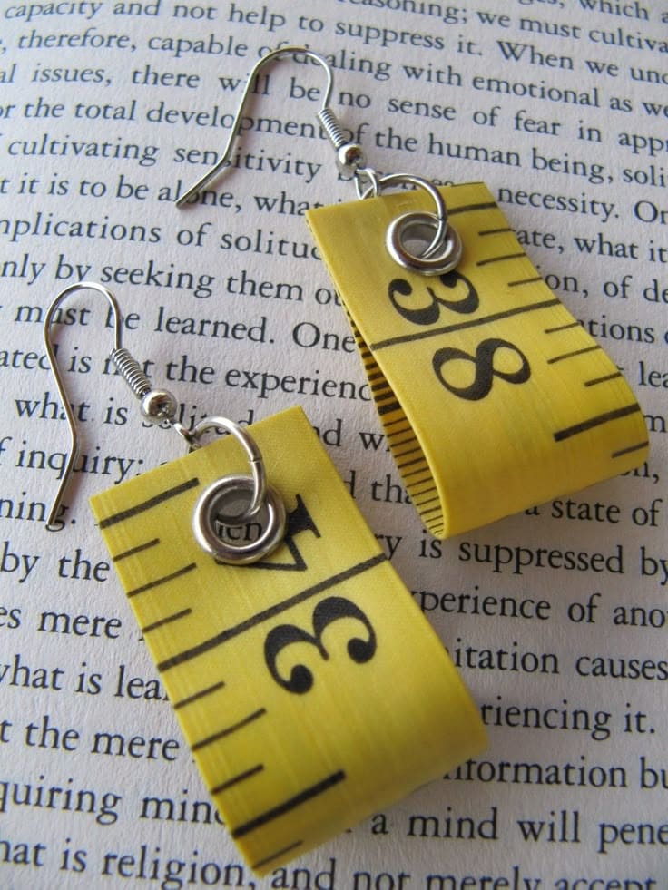 DIY Measuring Tape Earrings