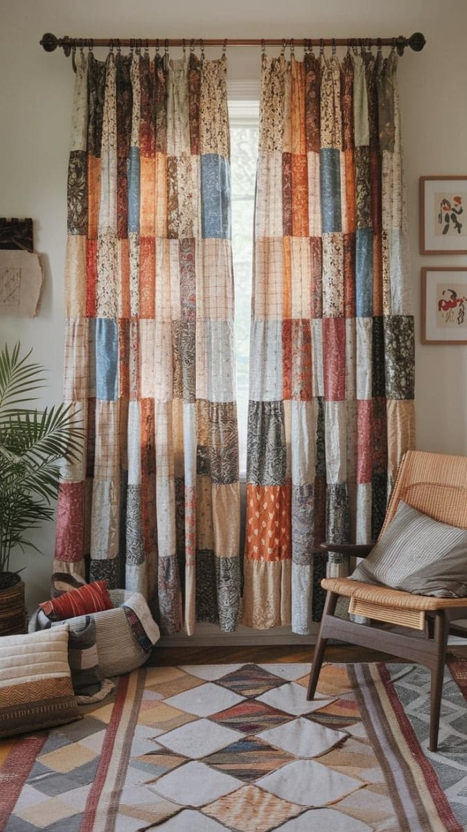 DIY Patchwork Curtain