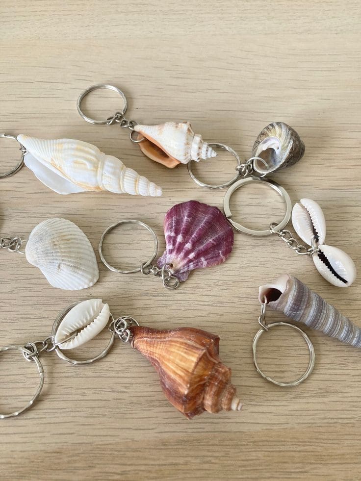 DIY Seashell Keychains
