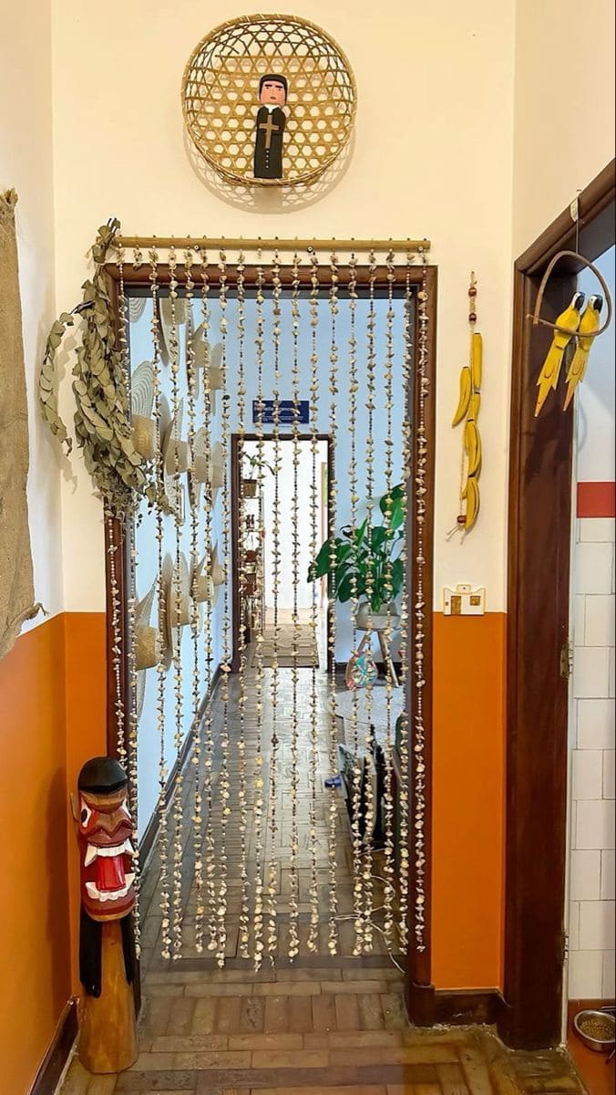 DIY Shell Bead Door Curtain