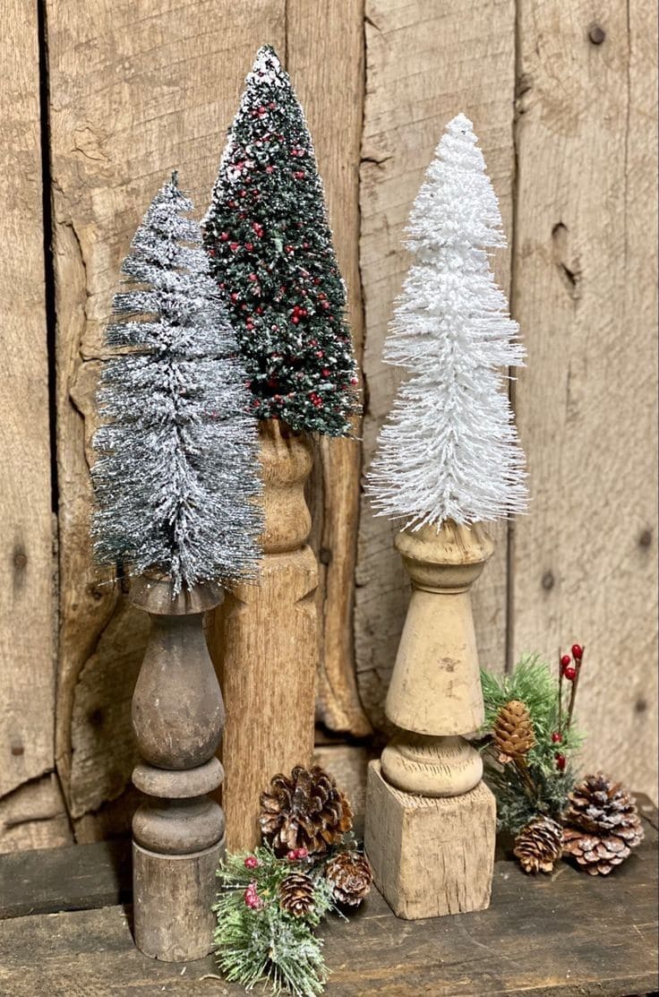 DIY Spindle Christmas Tree Display