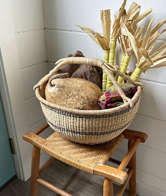DIY Spindle Harvest Basket