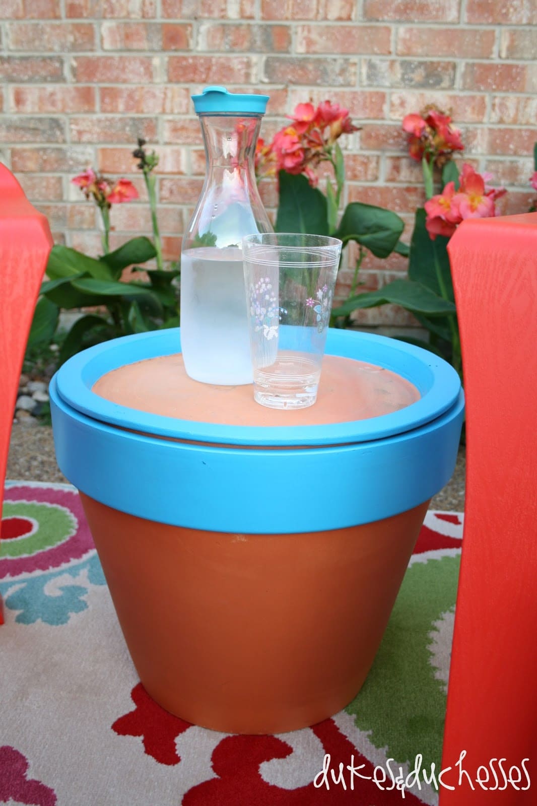 DIY Terra Cotta Pot Side Table