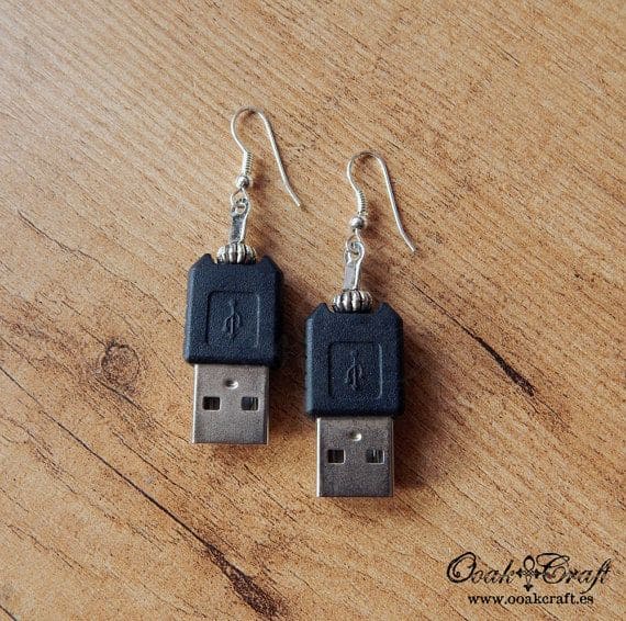 DIY USB Port Earrings